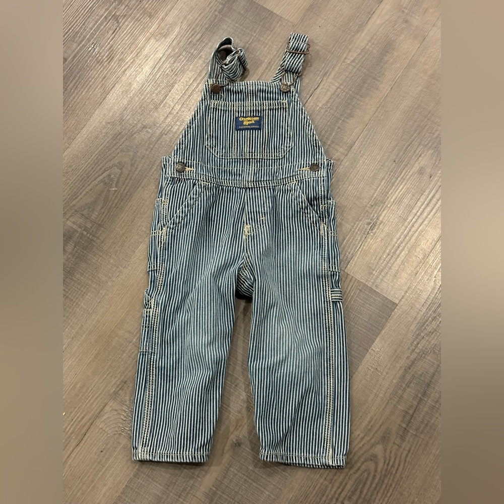 Vintage OshKosh B’gosh Vestbak Striped Denim Overalls